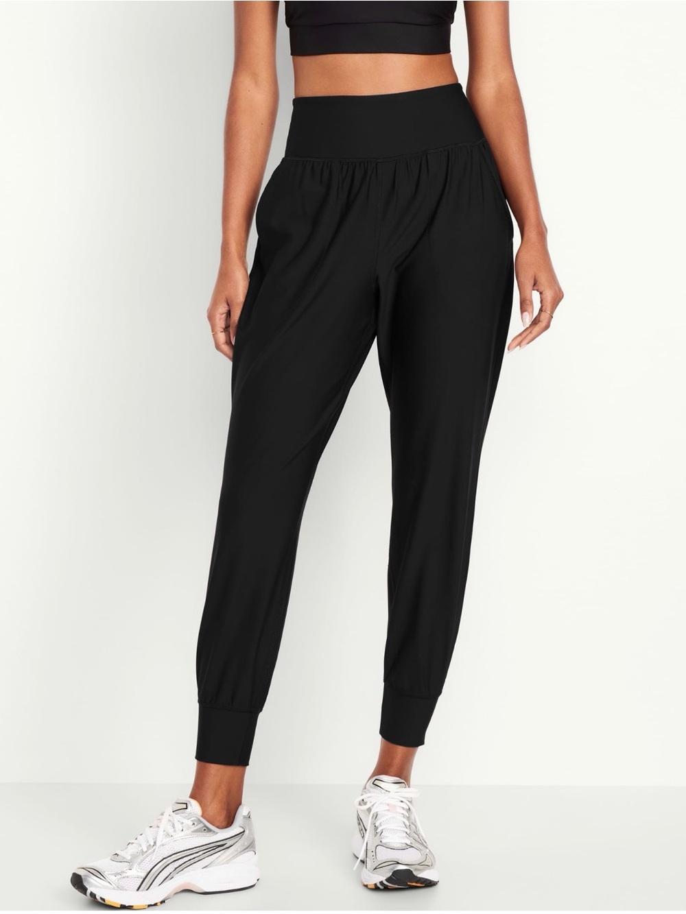 Women’s Old Navy Powersoft Black High-Waist Jogger Pants XS